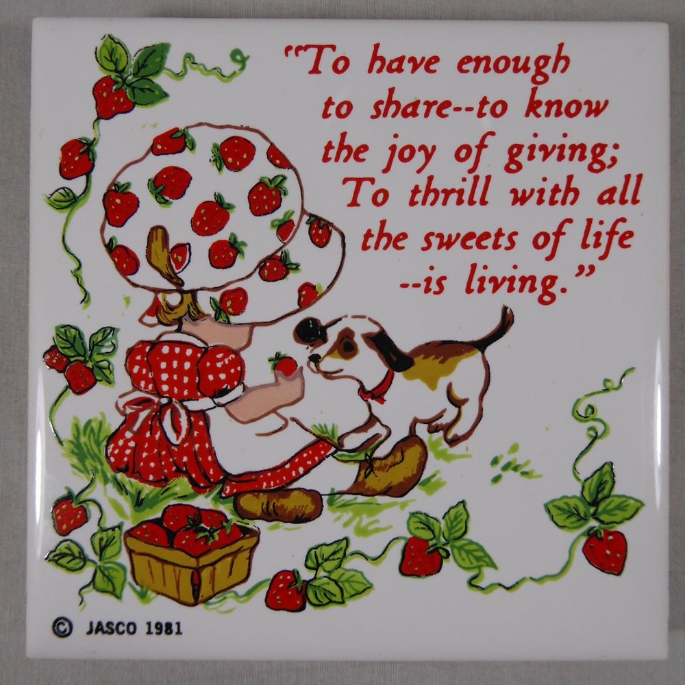 1981 Strawberry Shortcake Trivet Set - Picture 2 of 10
